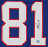 Peerless Price Signed Buffalo Bills Blue Jersey (Pro Player Hologram) All Pro WR