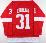 Jared Coreau Signed Red Wings Jersey (Beckett COA) Detroit Rookie Goaltender