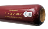 Elly De La Cruz Cincinnati Reds Signed Red B45 Pro Model Bat BAS Beckett