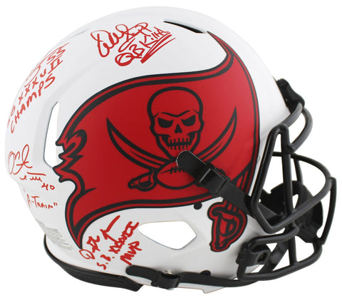 Bucs SB 37 Sapp, Brooks, Alstott +1 Signed Lunar F/S Speed Proline Helmet BAS W