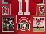 FRAMED OHIO STATE BUCKEYES JAXON SMITH-NJIGBA SIGNED JERSEY BECKETT HOLO