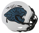 Jaguars Evan Engram Signed Lunar Full Size Speed Rep Helmet w/ Case BAS Witness