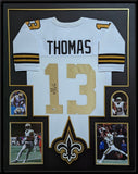 FRAMED NEW ORLEANS SAINTS MICHAEL THOMAS AUTOGRAPHED SIGNED JERSEY BECKETT COA