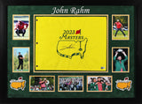 John Rahm Authentic Signed & Framed 2023 Masters Pin Flag BAS #BH83239