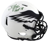 Eagles Brian Dawkins "HOF" Signed Lunar F/S Speed Proline Helmet W/ Case BAS Wit