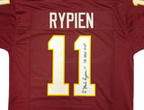 REDSKINS MARK RYPIEN AUTOGRAPHED MAROON JERSEY SB XXVI MVP BECKETT 230012