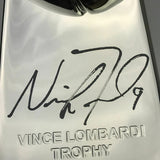 Autographed/Signed NICK FOLES Full Size Replica Lombardi Trophy Beckett BAS COA