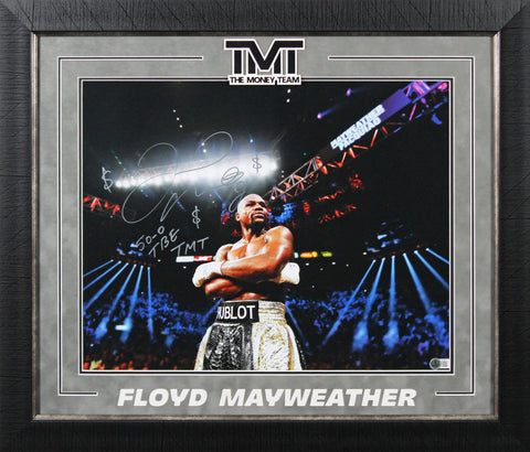 Floyd Mayweather "50-0 TBE TMT" Authentic Signed 16x20 Framed Photo BAS #BN06319