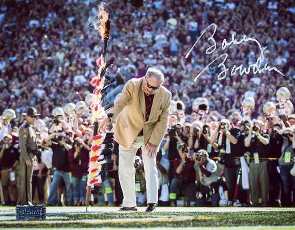 BOBBY BOWDEN AUTOGRAPHED FLORIDA STATE SEMINOLES 8x10 PHOTO - SPEAR