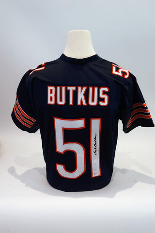Dick Butkus Autographed Custom Bears Jersey Beckett Hologram
