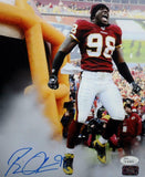 Brian Orakpo Autographed Redskins 8x10 Yelling Photo- JSA/AAA Authenticated