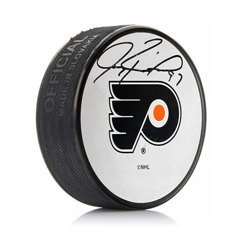 Jeremy Roenick Philadelphia Flyers Autographed Signed White Hockey Puck JSA PSA