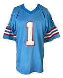 Warren Moon Signed Houston Oilers Jersey Inscribed "HOF 06" (PSA) 9xPro Bowl Q.B