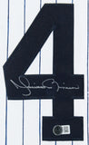 Mariano Rivera Authentic Signed White Pinstripe Pro Style Framed Jersey BAS Wit