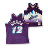 John Stockton Karl Malone Autographed Utah Jazz Mitchell Ness Jersey Beckett B