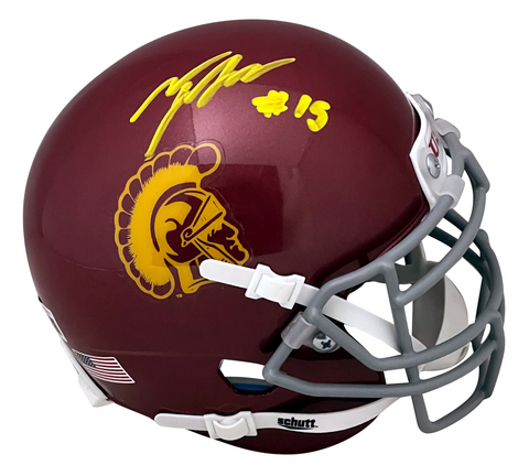 TALANOA HUFANGA SIGNED AUTOGRAPHED USC TROJANS MINI HELMET BECKETT