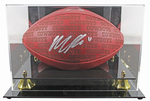 Cowboys Micah Parsons Signed "Duke" Team Showcase Football W/ Case Fanatics