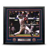 Dustin Pedroia 07 WS Swing Boston Red Sox Autographed 16x20 Framed Photo JSA PSA