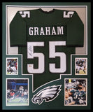 FRAMED PHILADELPHIA EAGLES BRANDON GRAHAM AUTOGRAPHED SIGNED JERSEY BECKETT HOLO