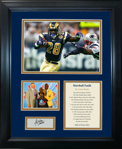 Framed St. Louis Rams Marshall Faulk Autographed Signed Jersey Beckett –  MVP Authentics