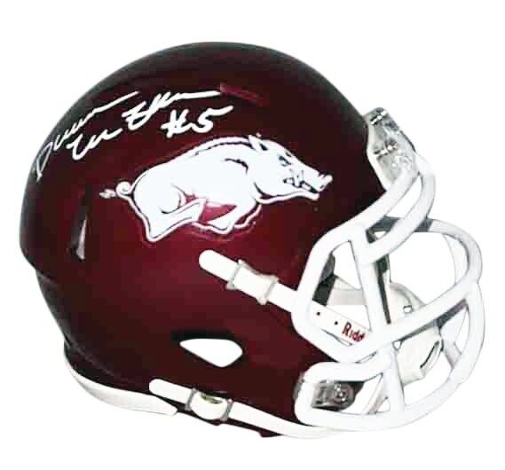 DARREN McFADDEN AUTOGRAPHED ARKANSAS RAZORBACKS SPEED MINI HELMET BECKETT