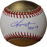 Chipper Jones Autographed/Signed Atlanta Braves OML Baseball HOF 18 FAN 46711