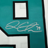 Framed Autographed/Signed Logan Couture 35x39 San Jose White Jersey JSA COA