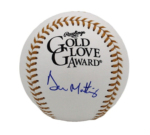 Don Mattingly Signed New York Yankees Rawlings OML Gold Glove MLB Baseball