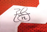 TEXAS LONGHORNS EARL THOMAS AUTOGRAPHED ORANGE JERSEY MCS HOLO STOCK #28213