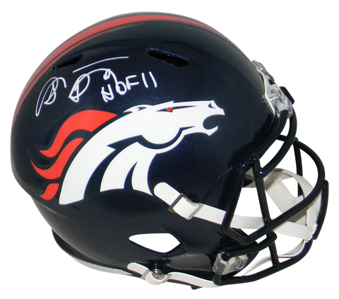 SHANNON SHARPE SIGNED AUTOGRAPHED DENVER BRONCOS FULL SIZE SPEED HELMET + HOF 11