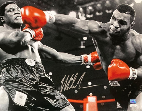 Mike Tyson Signed 16x20 Knockout Boxing Spotlight Photo JSA