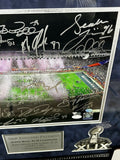 New England Patriots Super Bowl XLIX Signed Auto Framed Photo Brady JSA Fanatics