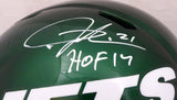 LADAINIAN TOMLINSON AUTOGRAPHED JETS FULL SIZE HELMET "HOF 17" BECKETT 185783