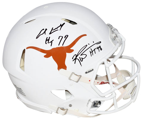 EARL CAMPBELL & RICKY WILLIAMS SIGNED TEXAS LONGHORNS AUTHENTIC SPEED HELMET BAS
