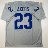 Autographed/Signed Cam Akers Los Angeles LA Grey Jersey Beckett BAS COA