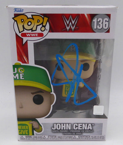 John Cena Autographed Signed #136 Vinyl Figurine Funko POP JSA #WA999926