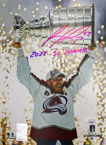 Gabe Landeskog Colorado Avalanche Autographed 8X10 Photo 2022 SC Champs JSA COA