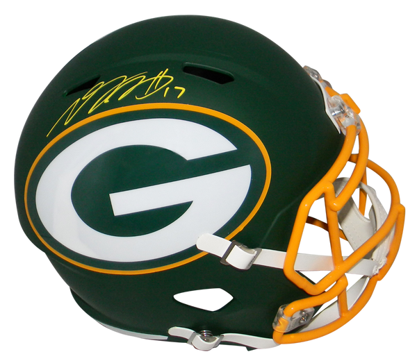 DAVANTE ADAMS SIGNED GREEN BAY PACKERS AMP FULL SIZE SPEED HELMET JSA