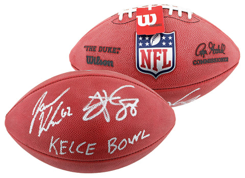 Travis Kelce & Jason Kelce "Kelce Bowl" Signed Official "Duke" Nfl Football BAS