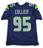 L.J. Collier Signed Seahawks Jersey (Beckett) Seattle 2019 1st Rd Draft Pick D.E