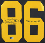 Steelers Hines Ward "SB XL MVP" Signed Black Nike Color Rush Jersey BAS Witness