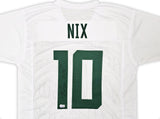 OREGON DUCKS BO NIX AUTOGRAPHED WHITE JERSEY SIGNED IN BLACK BECKETT QR 217958