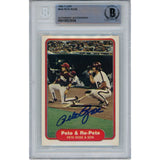 Pete Rose Autographed/Signed 1982 Fleer 640 Trading Card Beckett 47068