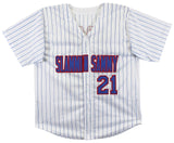 Sammy Sosa Authentic Signed White Pinstripe Pro Style Jersey Autographed JSA