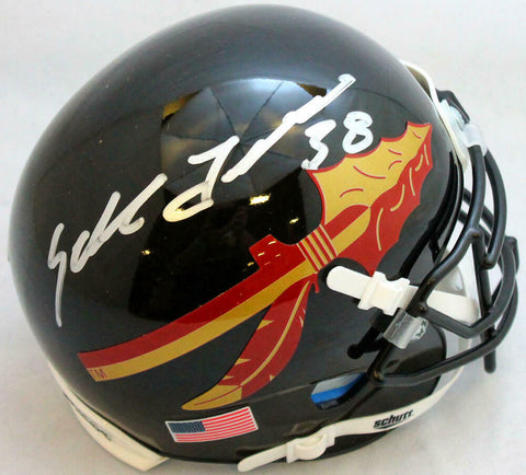 Sebastian Janikowski Signed FSU Seminoles Mini Helmet-Beckett W Hologram *Silver