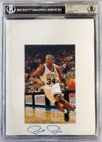 PAUL PIERCE AUTOGRAPHED 8.5X11 PHOTO SHEET BOSTON CELTICS BECKETT BAS 196068