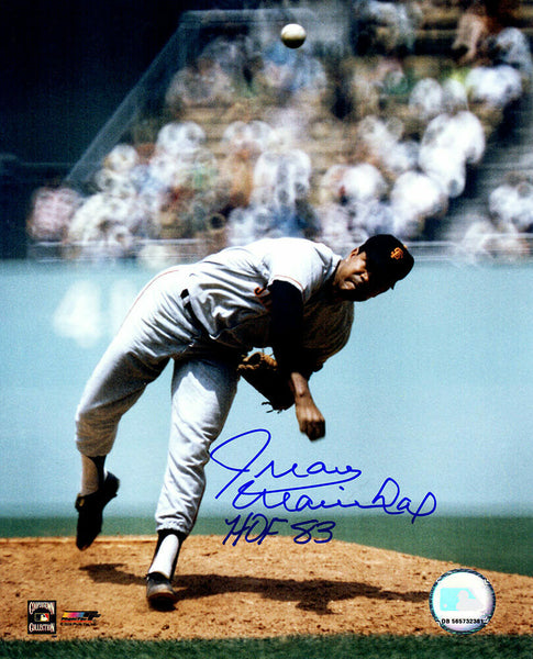 Juan Marichal Signed San Francisco Giants Pitching 8x10 Photo w/HOF'83 -SCHWARTZ