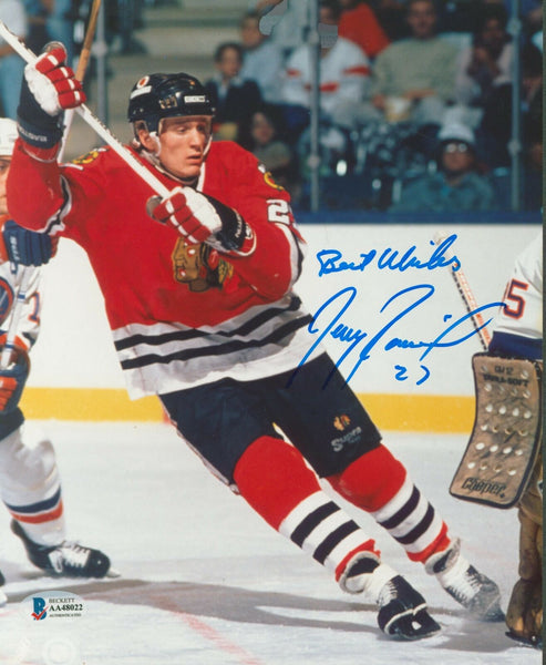 Blackhawks Jeremy Roenick Best Wishes Authentic Signed 8x10 Photo BAS #AA48022