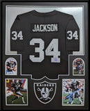 FRAMED OAKLAND RAIDERS BO JACKSON AUTOGRAPHED SIGNED JERSEY BO JACKSON HOLO