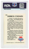 Derrick Coleman Signed Nets 1990 NBA Hoops Rookie Basketball Card #390 - (PSA)